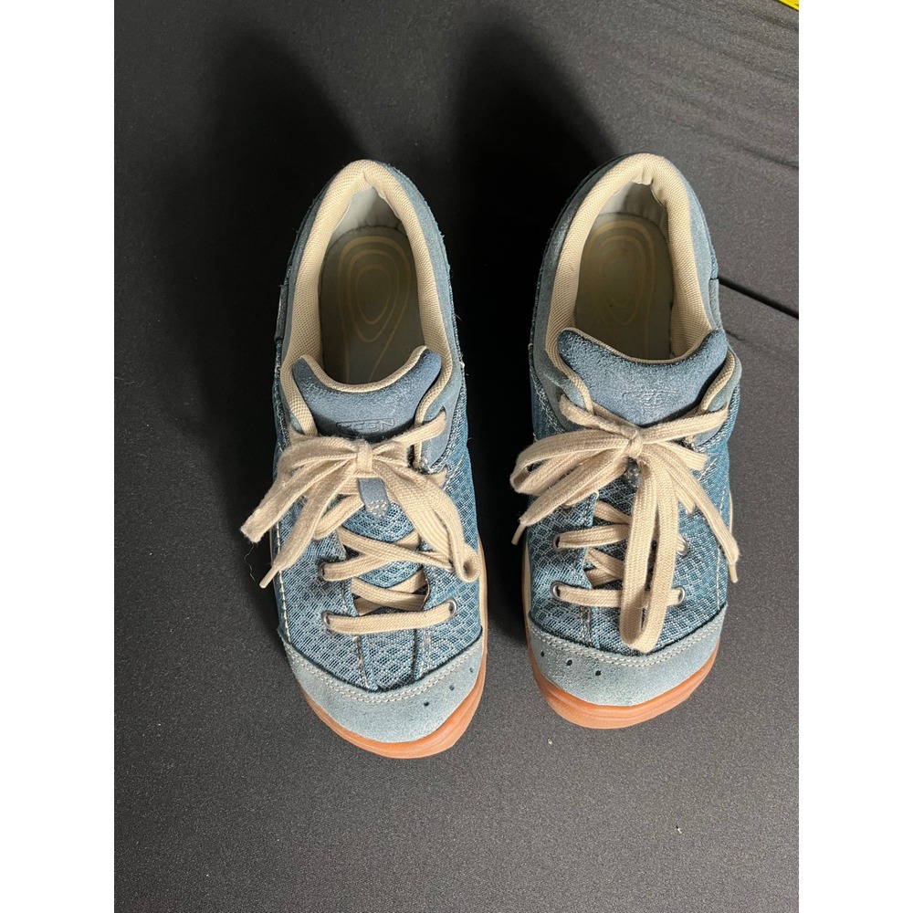KEEN Women's Denim Blue Lace Up Sneakers Gum Sole Size 9 EU 39.5